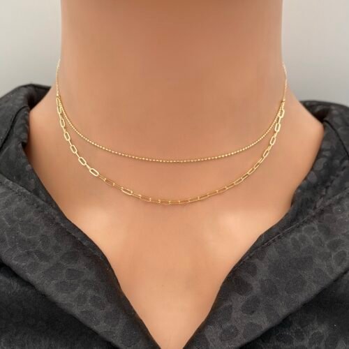 عقد ذهب عيار 18 الوزن 1.49 جرام