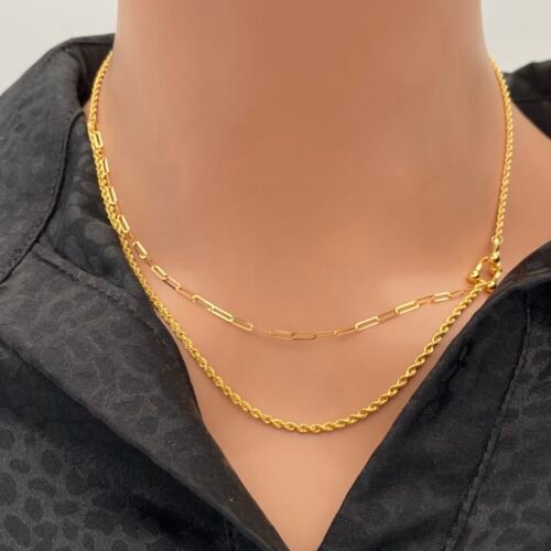 عقد ذهب عيار 18 الوزن 2.55 جرام