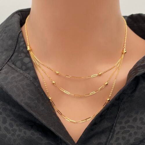 عقد ذهب عيار 18 الوزن 1.87 جرام