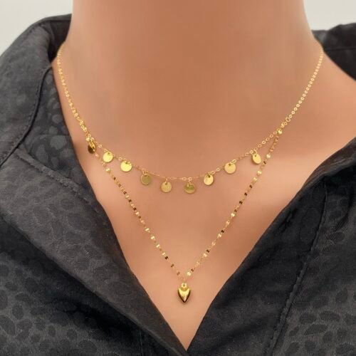 عقد ذهب عيار 18 الوزن 1.48 جرام