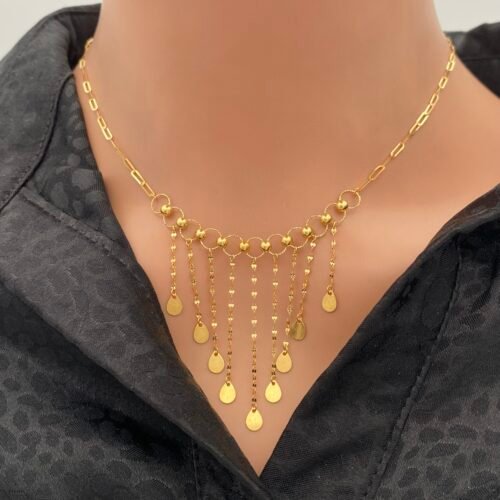 عقد ذهب عيار 18 الوزن 2.49 جرام