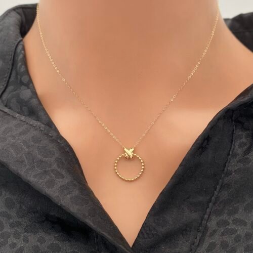 عقد ذهب عيار 18 الوزن 0.98 جرام