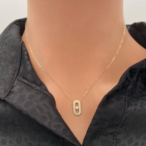 عقد ذهب عيار 18 الوزن 0.75 جرام