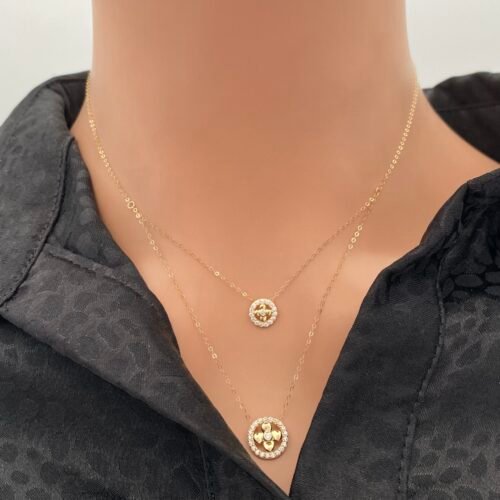 عقد ذهب عيار 18 الوزن 1.05 جرام