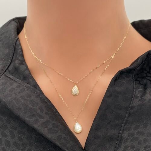 عقد ذهب عيار 18 الوزن 1.15 جرام