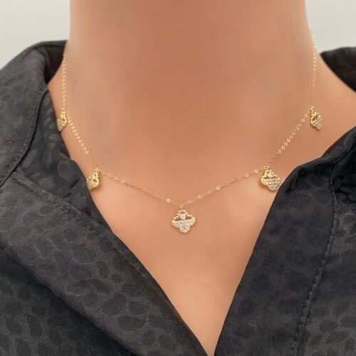 عقد ذهب عيار 18 الوزن 1.87 جرام