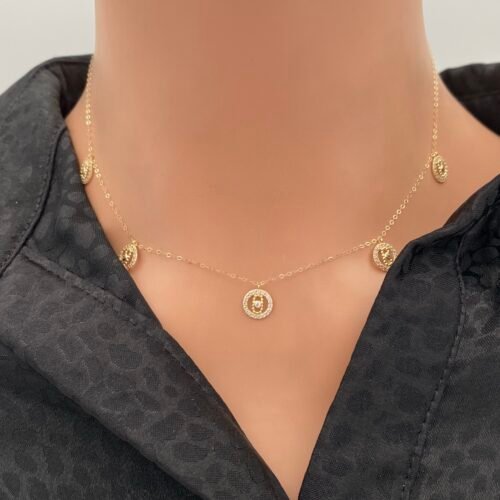 عقد ذهب عيار 18 الوزن 1.58 جرام