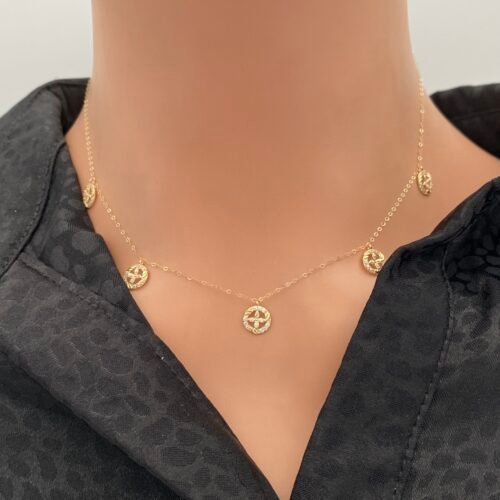 عقد ذهب عيار 18 الوزن 1.46 جرام