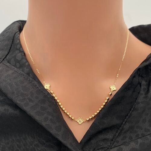 عقد ذهب عيار 18 الوزن 1.34 جرام