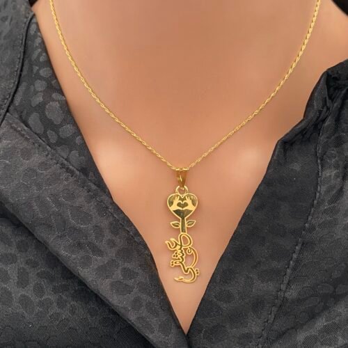 عقد عشقي ذهب عيار 21 الوزن 1.95 جرام