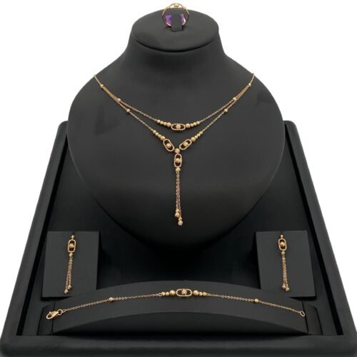 طقم ذهب عيار 21 الوزن 12.43 جرام