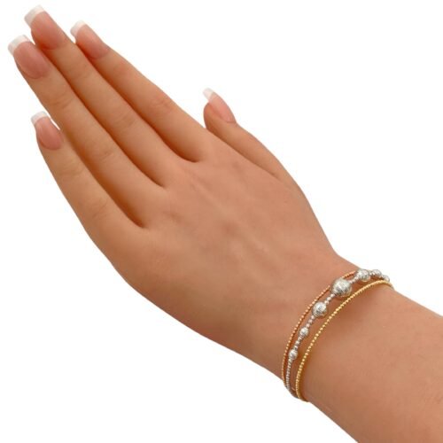 أسوارة هيفاء ذهب عيار 18 الوزن  5.25 جرام