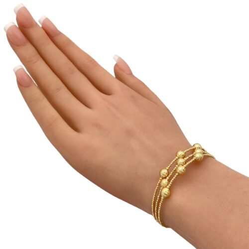 أسوارة هيفاء ذهب عيار 18 الوزن 6.12 جرام