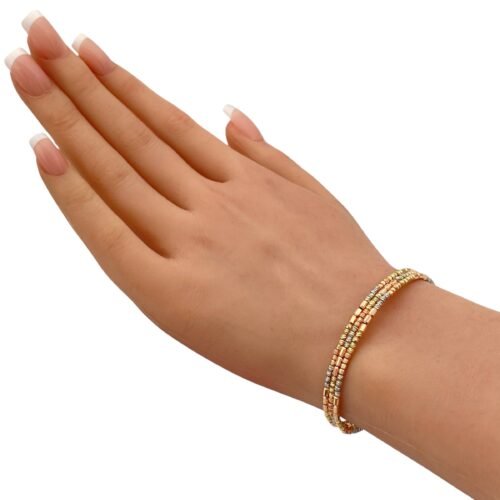 سوار دوريكا ذهب واقف عيار 18 وزن 7.05 جم ينبض أنوثة وسحر