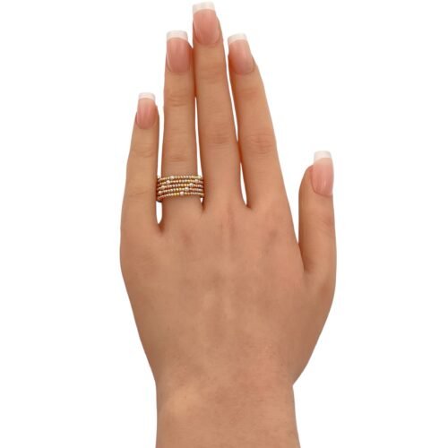 خاتم هيفاء ذهب عيار 18 الوزن 2.46 جرام