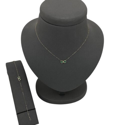 عقد واسواره ذهب عيار 18 الوزن 1.16 جرام