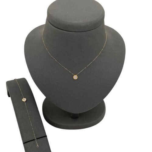 عقد واسواره ذهب عيار 18 الوزن 0.95 جرام