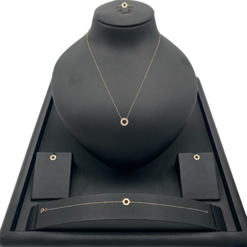 طقم ذهب عيار 18 الوزن 1.74 جرام