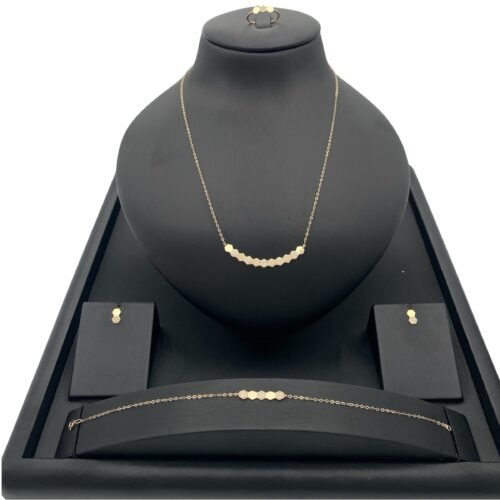 طقم ذهب شوميه عيار 18 وزن 3.80 جم خفيف بأفضل سعر في المملكة