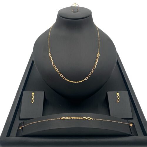 طقم ذهب عيار 21 الوزن 3.21 جرام