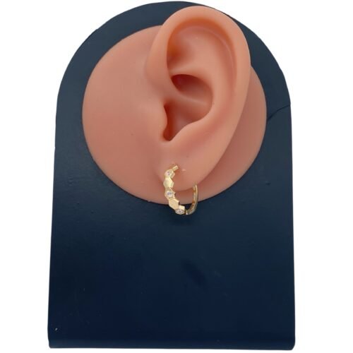 حلق ذهب عيار 18 الوزن 1.77 جرام