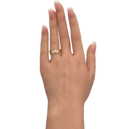 خاتم ذهب عيار 18 الوزن 3.71 جرام