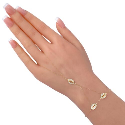 كف ذهب عيار 18 الوزن 1.55 جرام