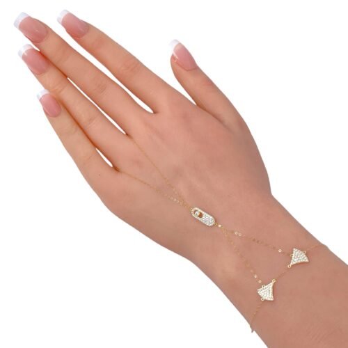 كف ذهب عيار 18 الوزن 1.29 جرام