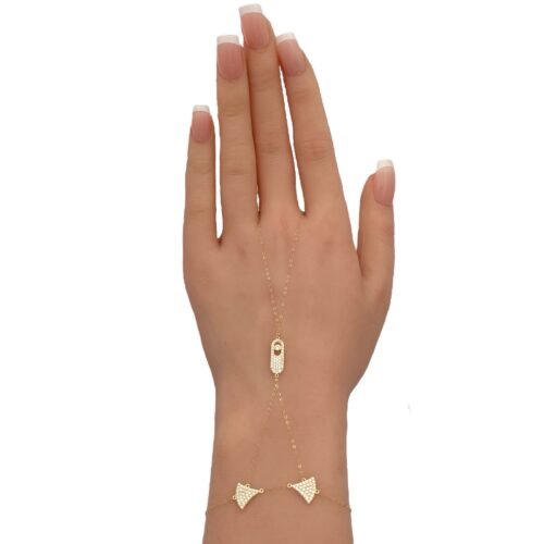 كف ذهب عيار 18 الوزن 1.24 جرام