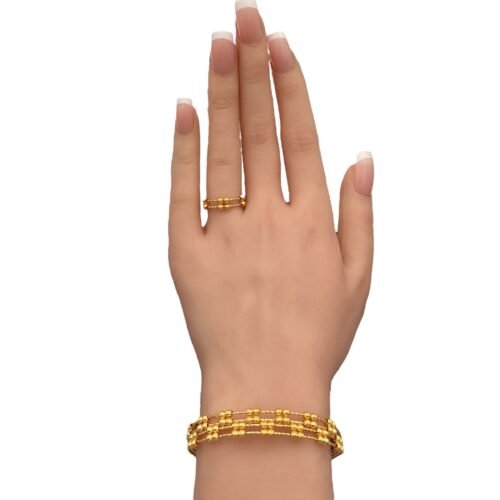 اسواره وخاتم ذهب عيار 21 الوزن 12.44 جرام