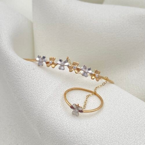 اسواره وخاتم ذهب عيار 18 الوزن 2.35 جرام