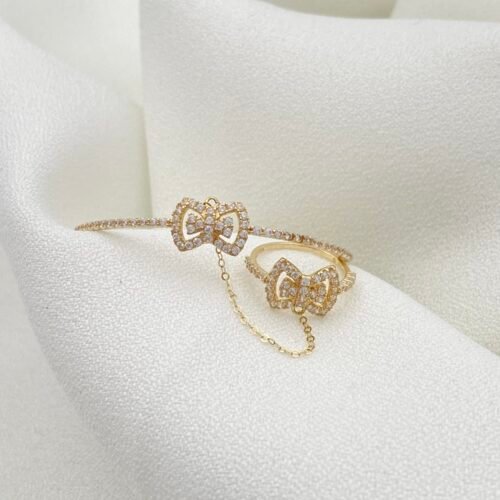 اسواره وخاتم مواليد ذهب عيار 18 الوزن 3.03 جرام