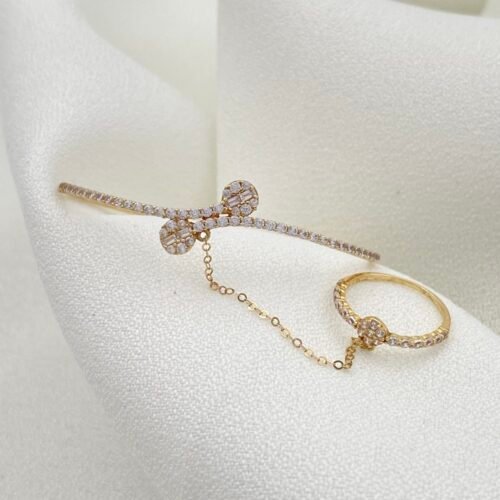 اسواره وخاتم مواليد ذهب عيار 18 الوزن 2.70 جرام