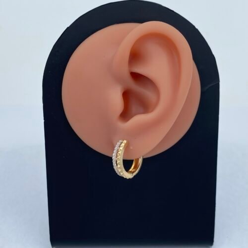 حلق ذهب عيار 18 الوزن 3.83 جرام