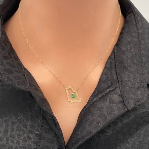 عقد اليوم الوطني ذهب عيار 18 الوزن 0.75 جرام