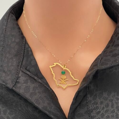 عقد اليوم الوطني ذهب عيار 18 الوزن 1.12 جرام