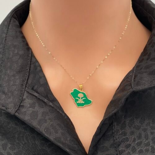 عقد اليوم الوطني ذهب عيار 18 الوزن 1.18 جرام