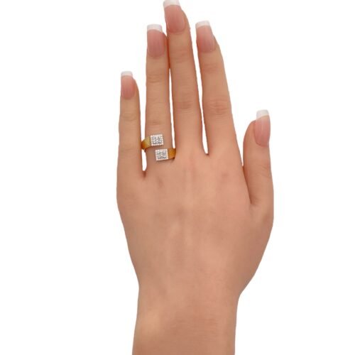 خاتم ذهب عيار 18 الوزن 2.17 جرام