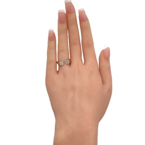 خاتم ذهب عيار 18 الوزن 2.25 جرام