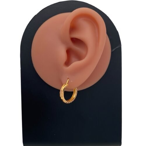 حلق ذهب عيار 21 الوزن 2.09 جرام