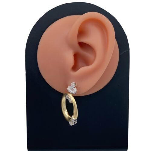 حلق ذهب عيار 18 الوزن 6.56 جرام