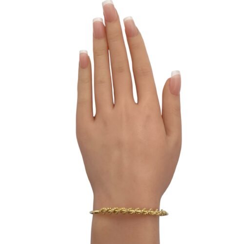 اسوارة ذهب ضفيرة عيار 18 وزن 4.53 جم مصنوعة لأجلك