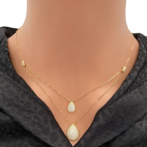 عقد ذهب عيار 18 الوزن 3.41 جرام