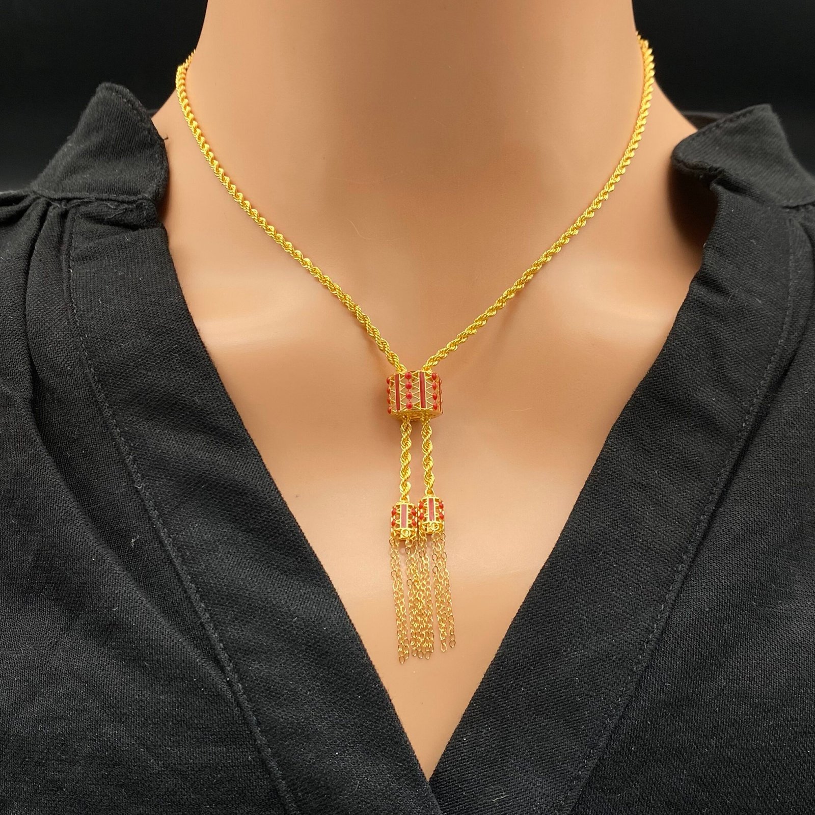 سبحة ذهب عيار 21 الوزن 5.37 جرام