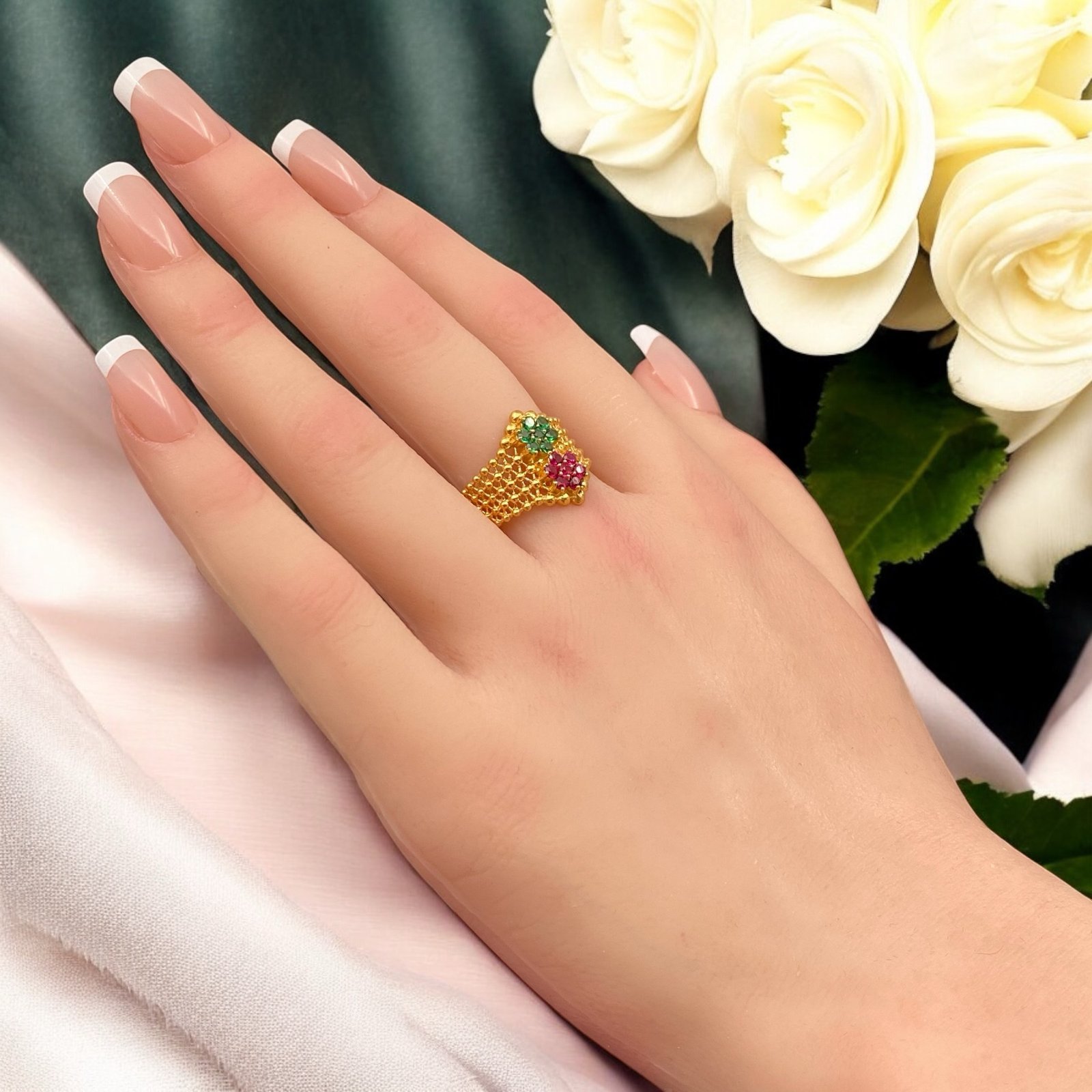 خاتم ذهب عيار 21 الوزن 4.23 جرام