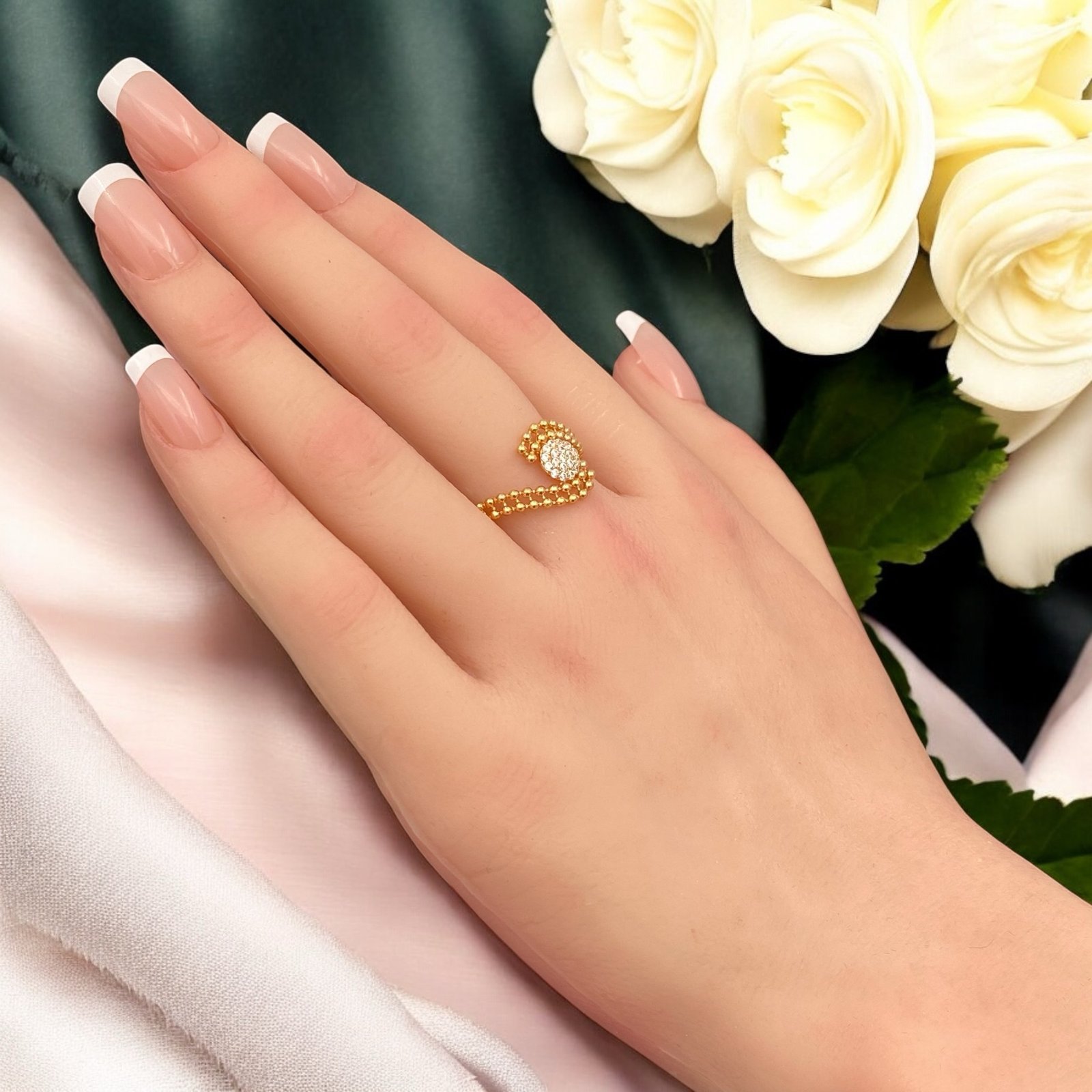 خاتم ذهب عيار 21 الوزن 2.50 جرام