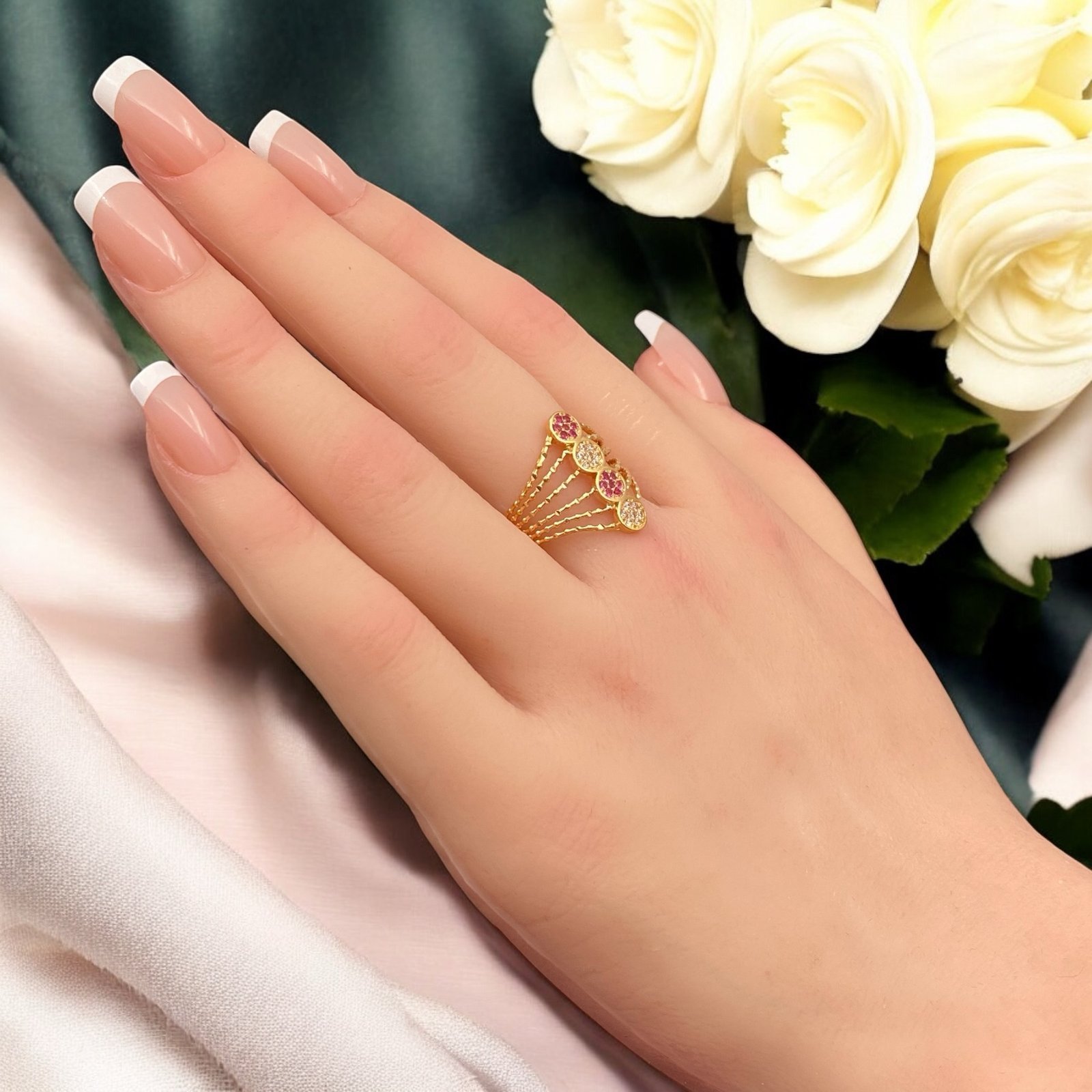 خاتم ذهب عيار 21 الوزن 3.58 جرام