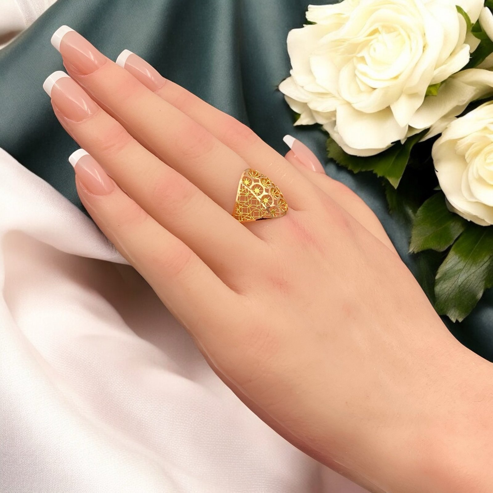 خاتم ذهب عيار 21 الوزن 1.91 جرام