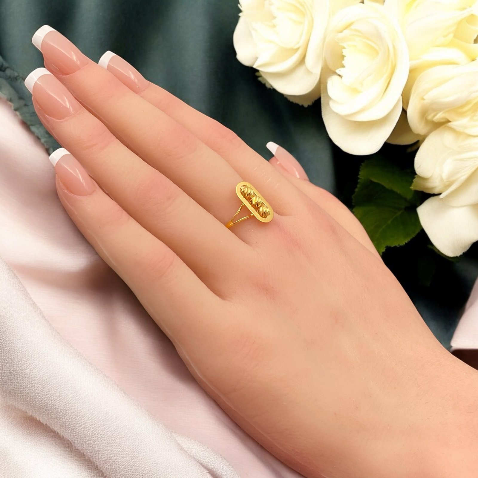 خاتم ذهب عيار 21 الوزن 1.75 جرام