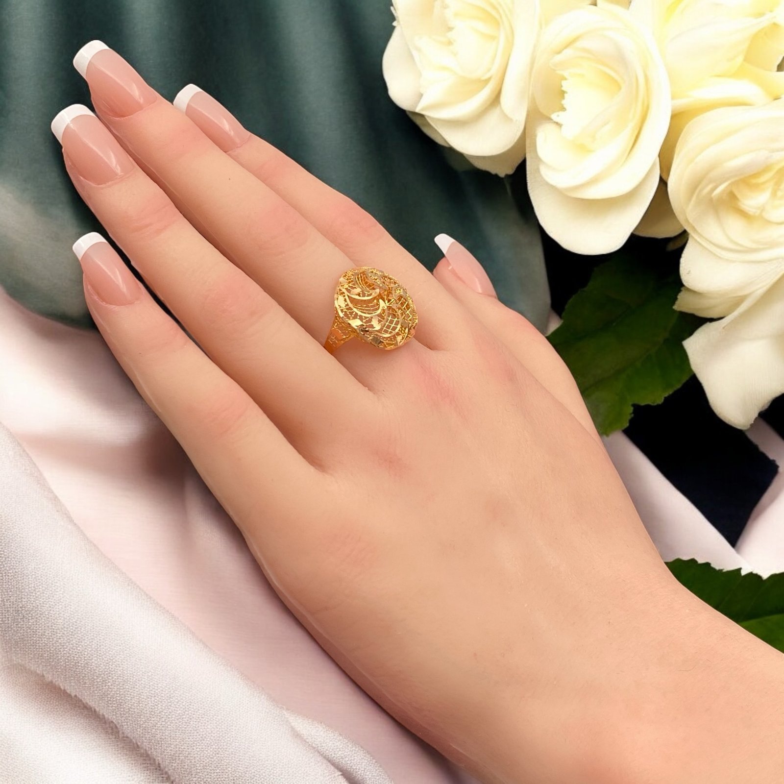 خاتم ذهب عيار 21 الوزن 2.28 جرام